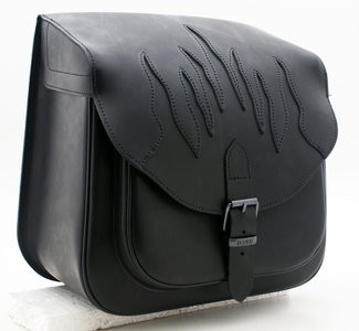 Super Posttas Vlammen Zwart