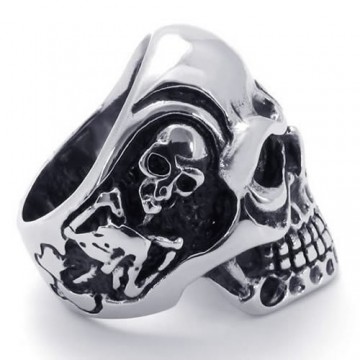 Doodskop Biker Ring RVS