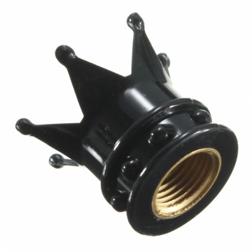 Kroon Ventieldopjes Zwart