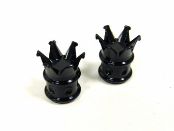 Kroon Ventieldopjes Zwart