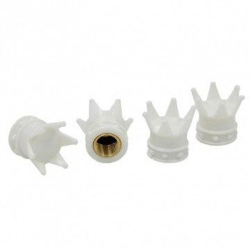 Ventieltopjes kroon wit