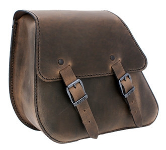 Leren Motortas Vintage Bruin Incl Bracket Voor Dyna Modellen